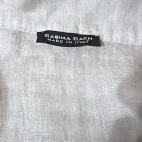 Sabina Cream Blazer Lightweight Linen Notched Lapels - Picture 4 of 5